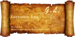Gerresch Lea névjegykártya
